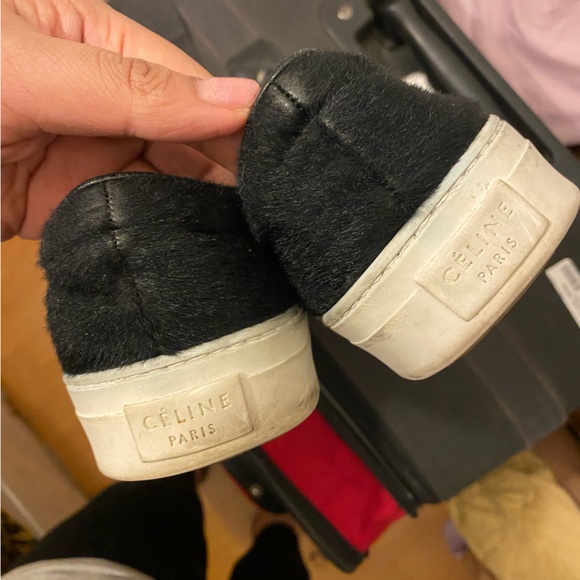 Celine Black and White Slip-On Sneakers - Picture 8 of 11